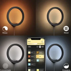 Applique murale dimmable 1400 lm IP20 20 W Philips Hue noir