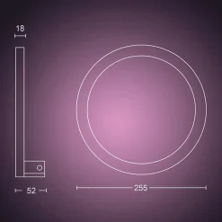 Applique murale dimmable 1400 lm IP20 20 W Philips Hue noir