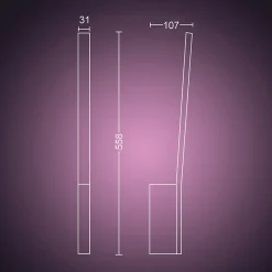 Applique murale dimmable 850 lm IP20 20 W Philips Hue blanc