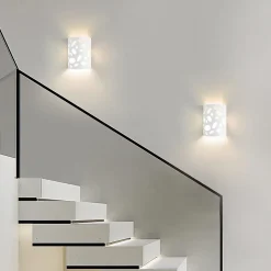 Applique murale d'intérieur NETTLIFE pour couloir - Éclairage vers le haut et vers le bas - Design moderne - E14