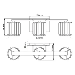 Applique murale Divine 3 lumières