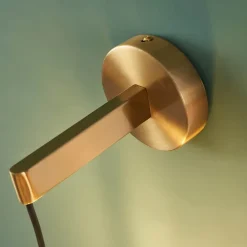 Applique murale dorée avec globe en verre soufflé suspendu - Milenzo