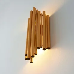 Applique murale dorée en aluminium - Rosela