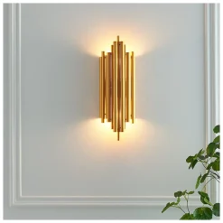 Applique murale dorée en aluminium - Rosela