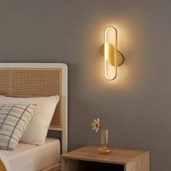 Applique murale dorée ovale design - Evelia