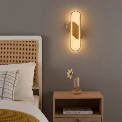 Applique murale dorée ovale design - Evelia