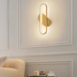 Applique murale dorée ovale design - Evelia