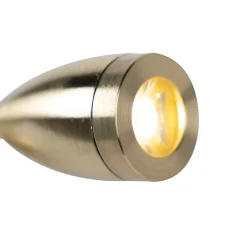 Applique murale dorée USB avec abat-jour blanc - Brescia Combi