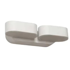 Applique Murale Double Blanche LED 12W IP54 Orientable Ovale - Blanc Chaud 2300K - 3500K - SILAMP