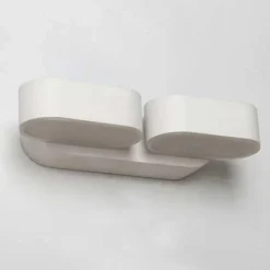 Applique Murale Double Blanche LED 12W IP54 Orientable Ovale - Blanc Chaud 2300K - 3500K - SILAMP