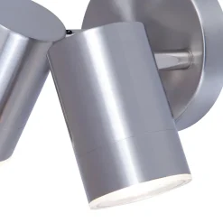 Applique murale double Candiac LED intégrée 2 têtes 760lm 8.6W IP44 GoodHome chrome