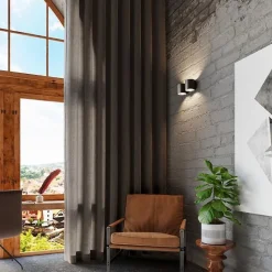 Applique Murale Double Cylindre Noir pour Ampoule G9 - SILAMP