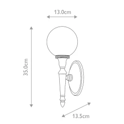 Applique murale Dryden 1 lumière - Laiton poli