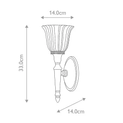 Applique murale Dryden 1 lumière - Chrome poli