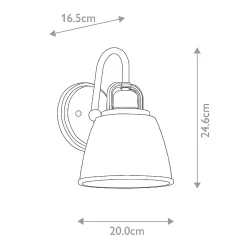 Applique murale Dublin 1 lumière - Laiton naturel peint