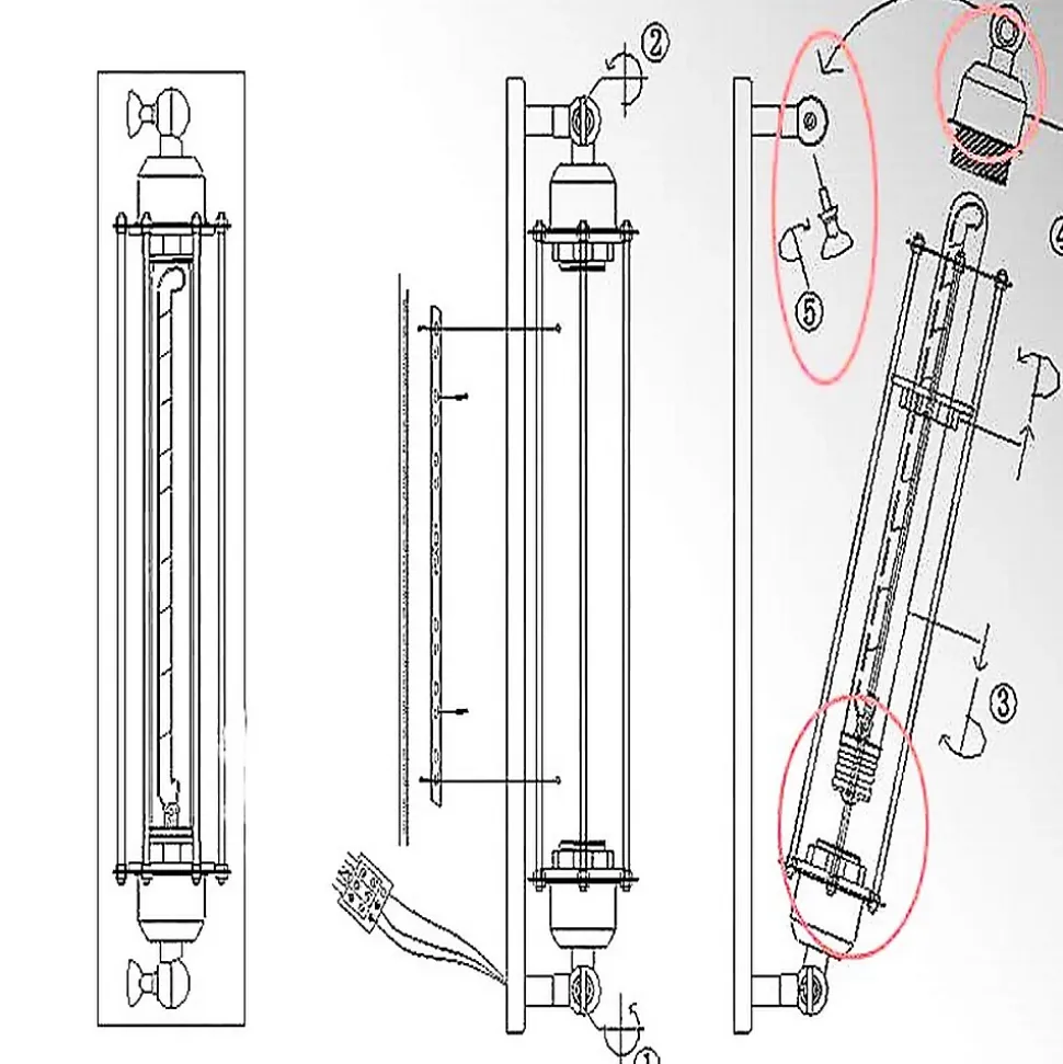 Applique murale E27 Vintage Flûte Edison LED Moderne Couloir Vintage Rétro Industriel 110 V-240 V Applique Led W-filament