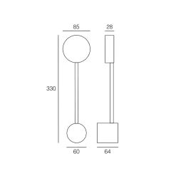 Applique murale Eclipsia blanche - 325x85x64 mm GX53 - Élégante applique murale en métal