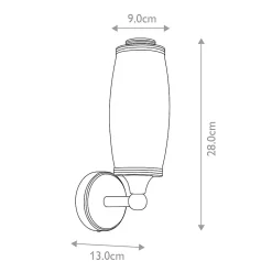 Applique murale Eliot 1 lumière - Chrome poli