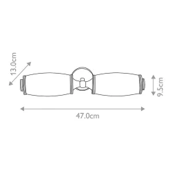 Applique murale Eliot 2 lumières - Laiton poli