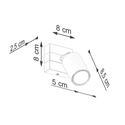 Applique murale en acier/bois naturel 1 ampoule 4000K - 8x17x13cm Sollux
