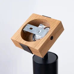 Applique murale en acier/bois naturel 1 ampoule 3000K - 8x17x13cm Sollux