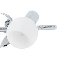 Applique murale en métal argenté avec verre dépoli Teamson Home