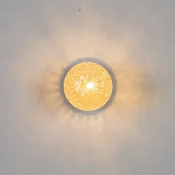 Applique murale en verre et métal dorée - Orian