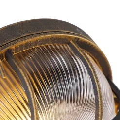 Applique murale et plafonnier or/laiton ronde IP44 - Noutica