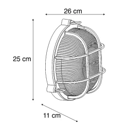 Applique murale et plafonnier or/laiton ronde IP44 - Noutica