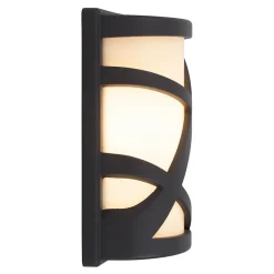 Applique murale exterieure PRALINE 26,7 cm metal plastique anthracite style moderne dimensions 14,6 x 9,8 cm douille E27