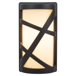 Applique murale exterieure PRALINE 26,7 cm metal plastique anthracite style moderne dimensions 14,6 x 9,8 cm douille E27