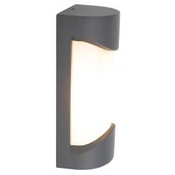 Applique murale exterieure PRALINE 25 cm metal plastique anthracite style moderne dimensions 11 x 8,8 cm douille E27