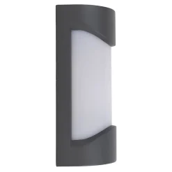 Applique murale exterieure PRALINE 25 cm metal plastique anthracite style moderne dimensions 11 x 8,8 cm douille E27