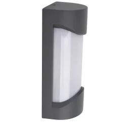 Applique murale exterieure PRALINE 25 cm metal plastique anthracite style moderne dimensions 11 x 8,8 cm douille E27