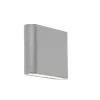 Applique murale exterieur, 2 lumieres, acier inoxydable, gris poncé ,