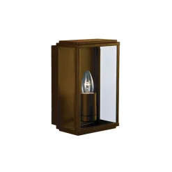 Applique murale exterieur, 1 lumiere, acier inoxydable, brun rouillé,