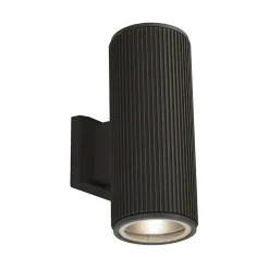 Applique murale exterieur, 2 lumieres, acier inoxydable, noir ,