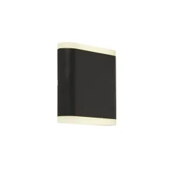 Applique murale exterieur, 2 lumieres, acier inoxydable, pablé noir ,