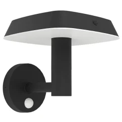 Applique murale extérieur solaire à détecteur de mouvement LED integrée Dreoli noir IP44 970lm Eglo