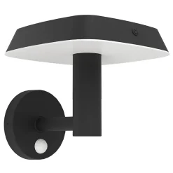 Applique murale extérieur solaire à détecteur de mouvement LED integrée Dreoli noir IP44 970lm Eglo