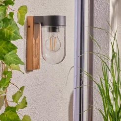 Applique murale extérieur Lovage effet bois E27 IP44 10W GoodHome