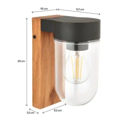 Applique murale extérieur Lovage effet bois E27 IP44 10W GoodHome