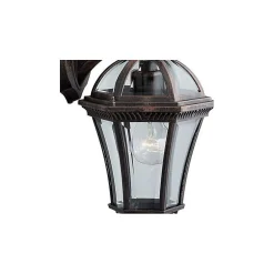 Applique murale extérieur, 1 lumière, aluminium , brun