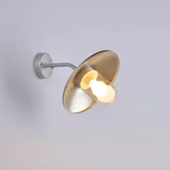 Applique murale extérieur Calvi Little Garden E27 IP54 100W l.30,5 x H.26 x P.36 cm gris galva