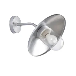 Applique murale extérieur Calvi Little Garden E27 IP54 100W l.30,5 x H.26 x P.36 cm gris galva