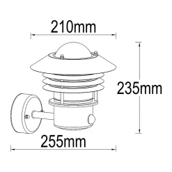 Applique murale extérieur à détection Engla Lutec E27 IP44 60W l.21 x H.23 x P.25 cm gris galva
