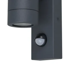 Applique murale extérieur à détecteur de mouvement Tongoa gris GU10 25W IP44 Goodhome