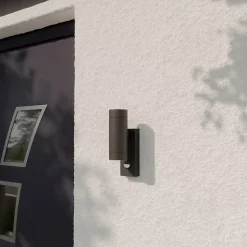 Applique murale extérieur à détecteur de mouvement Tongoa gris GU10 25W IP44 Goodhome