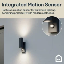 Applique murale extérieur à détecteur de mouvement Tongoa gris GU10 25W IP44 Goodhome
