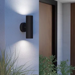 Applique murale extérieur LED double tête GU10 IP44 noir Eglo Tomellosso